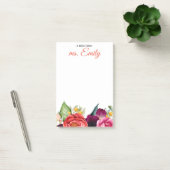 Blue Boho Waterverf Border gepersonaliseerd Post-it® Notes (Kantoor)