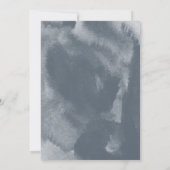 Blue Boho Waterverf bruidsdoucheuitnodiging Save The Date (Achterkant)