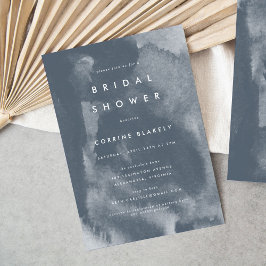 Blue Boho Waterverf bruidsdoucheuitnodiging Save The Date