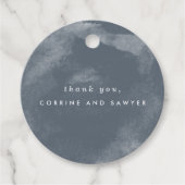 Blue Boho Waterverf Dank u Bedankjes Labels (Voorkant)