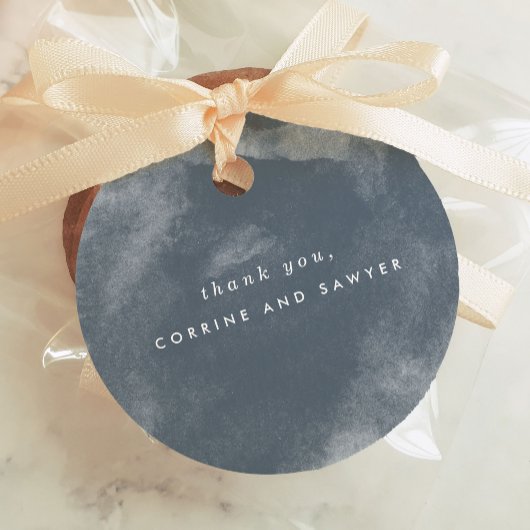 Blue Boho Waterverf Dank u Bedankjes Labels