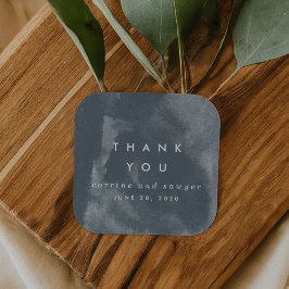 Blue Boho Waterverf Dank u Stickers