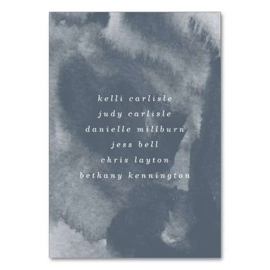 Blue Boho Waterverf Kaart (Achterkant)