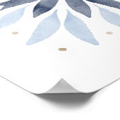 Blue Boho Waterverf Mandala Art Poster (Hoek)