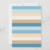 Blue Boho Waterverf Rainbow Boy Baby shower Kaart (Achterkant)