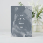 Blue Boho Waterverf vrijgezellenfeest Save The Date (Staand voorkant)