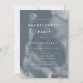 Blue Boho Waterverf vrijgezellenfeest uitnodiging (Voorkant)