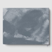 Blue Boho Waterverf Wedding Gold Folie Gastenboek (Achterkant)