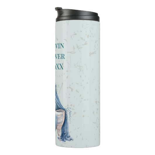 Blue Boho-Wieg Thermosbeker (Geroteerd rechts)