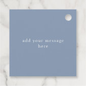 Blue Boho Wildflower Baby shower Bedankjes Labels (Achterkant)