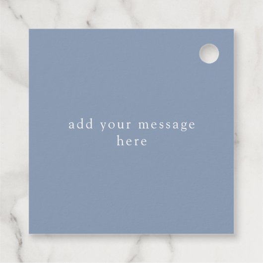 Blue Boho Wildflower Baby shower Bedankjes Labels (Achterkant)