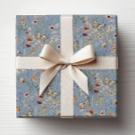 Blue Boho Wildflower Cadeaupapier<br><div class="desc">Blauw Boho Wildflower inpakpapier. Maak elk geschenk extra speciaal met dit Boho Butterfly & Wildflower Wrapping Paper, een prachtig ontworpen manier om charme en elegantie toe te voegen aan uw baby showers cadeaus. De zacht stoffige blauwe achtergrond is versierd met sierlijke vlinders, wilde bloemen, gedroogde grassen en zacht saliegroen gebladerte,...</div>