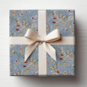 Blue Boho Wildflower Cadeaupapier