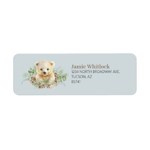 Blue Boho Winter Polar Beer retour adreslabel Etiket