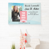 Blue Bokeh Auteur Boek Lancering Uitnodiging Spandoek (Insitu)