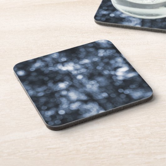 Blue Bokeh Bier Onderzetter (Linkerzijde)