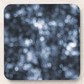 Blue Bokeh Bier Onderzetter (Voorkant)