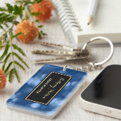 Blue Bokeh Evenementenplanner Sleutelhanger (Voorkant Rechts)