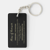 Blue Bokeh Evenementenplanner Sleutelhanger (achterkant)