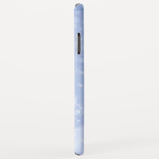 Blue Bokeh Glitter Sparkly Monogram Case-Mate iPhone Case (Achterkant/rechts)