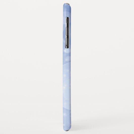 Blue Bokeh Glitter Sparkly Monogram Case-Mate iPhone Case (Achterkant/links)