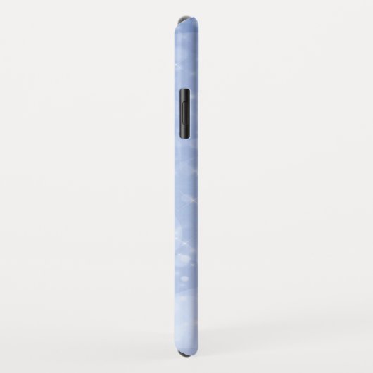 Blue Bokeh Glitter Sparkly Monogram Case-Mate iPhone Case (Achterkant/rechts)