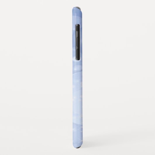 Blue Bokeh Glitter Sparkly Monogram Case-Mate iPhone Case (Achterkant/links)