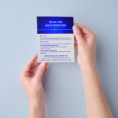 Blue Bokeh Guilloché Design, Graphic Designer Flyer (Hand)