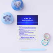 Blue Bokeh Guilloché Design, Graphic Designer Flyer (Enkel)