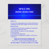 Blue Bokeh Guilloché Design, Graphic Designer Flyer (Voorkant)