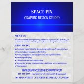 Blue Bokeh Guilloché Design, Graphic Designer Flyer (Voorkant)