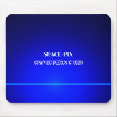 Blue Bokeh Guilloché Design, Graphic Designer Muismat (Voorkant)