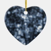 Blue Bokeh Heart Ornament (Voorkant)