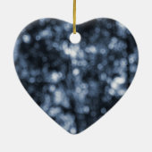 Blue Bokeh Heart Ornament (Achterkant)