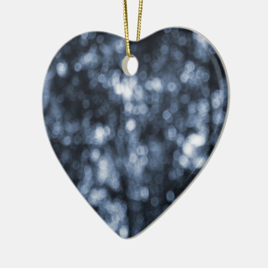 Blue Bokeh Heart Ornament (Links)