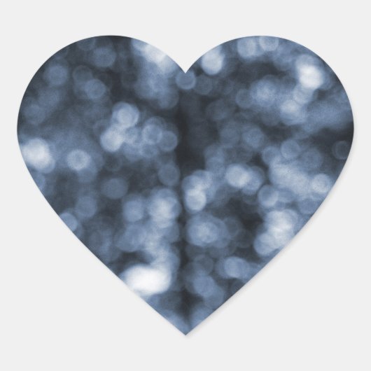 Blue Bokeh Heart Stickers (Voorkant)