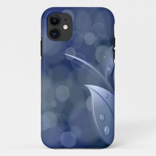Blue Bokeh Leaves iPhone 11 Hoesje