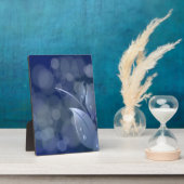 Blue Bokeh Leaves Fotoplaat (Zijkant)