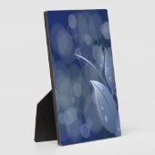 Blue Bokeh Leaves Fotoplaat (Zijkant)