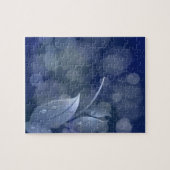 Blue Bokeh Leaves Legpuzzel (Horizontaal)