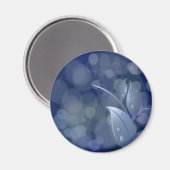 Blue Bokeh Leaves Magneet (Voorkant / Achterkant)