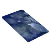 Blue Bokeh Leaves Magneet (Rechterzijde)