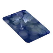 Blue Bokeh Leaves Magneet (Rechterzijde)