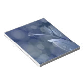 Blue Bokeh Leaves Notitieblok (Schuin)