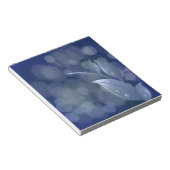 Blue Bokeh Leaves Notitieblok (Schuin)