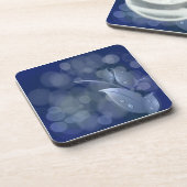 Blue Bokeh Leaves Onderzetter (Linkerzijde)