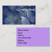 Blue Bokeh Leaves Visitekaartje (Voorkant / Achterkant)