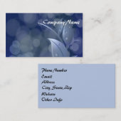 Blue Bokeh Leaves Visitekaartje (Voorkant / Achterkant)