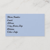 Blue Bokeh Leaves Visitekaartje (Achterkant)