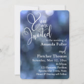 Blue Bokeh Light & Typography 32 Wedding 1 Kaart (Voorkant)